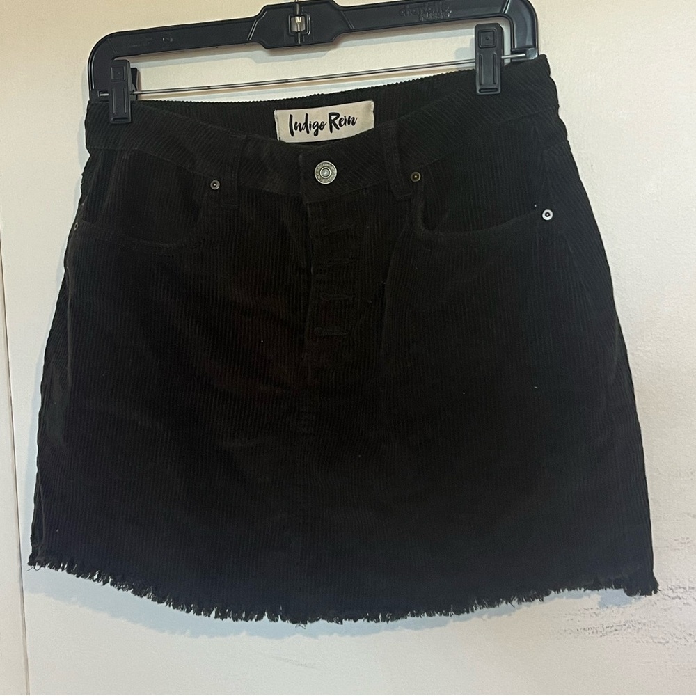 Velvet dark green Jean skirt